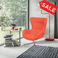 Flash Furniture ZB-WING-ORG-FAB-GG Orange Fabric Swivel Wing Chair